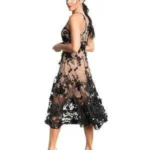 dress the population audrey fit and flare Dress the Population Audrey Dress - DOVE Multi - White